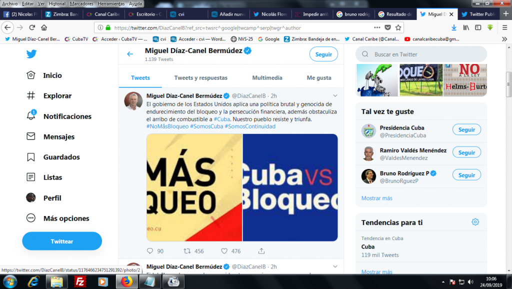 El dignatario cubano informó recientemente que esa política de castigo de Washington afecta fundamentalmente la movilidad de alimentos, la transportación obrera y pública, y la generación eléctrica en los horarios de mayor demanda.