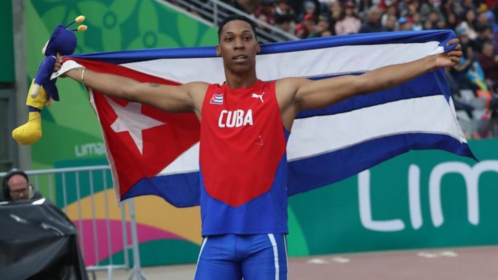 Juan Miguel Echevarría Oro en mitin de atletismo de Madrid