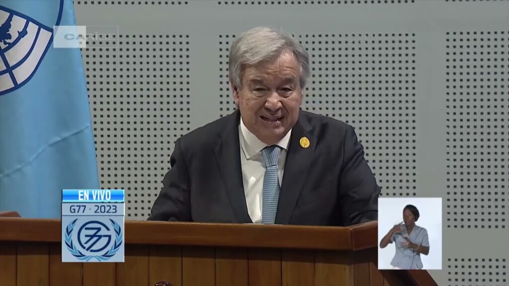 Antonio Guterres en la Cumbre del G77 y China