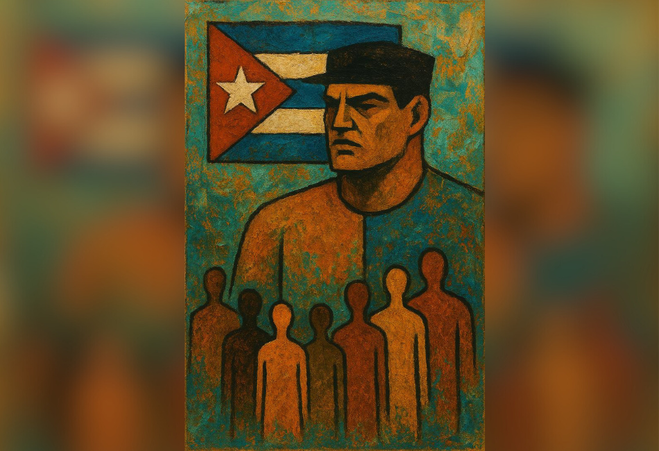 Generada por IA Una representación artística y abstracta la sociedad patriarcal cubana